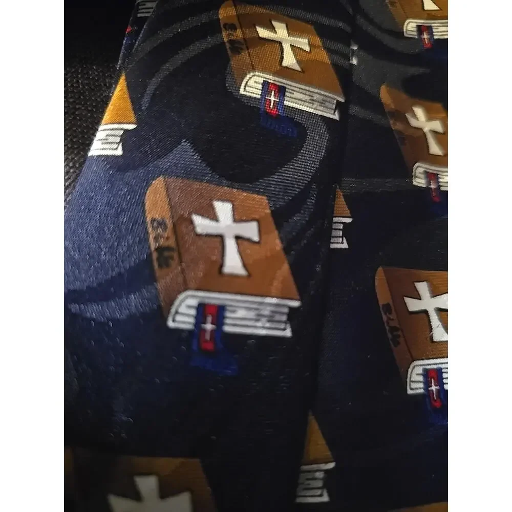 Lot Of 3 Men's Neckties Religious Ties Praying Hands Cross Bible Preacher Pastor
